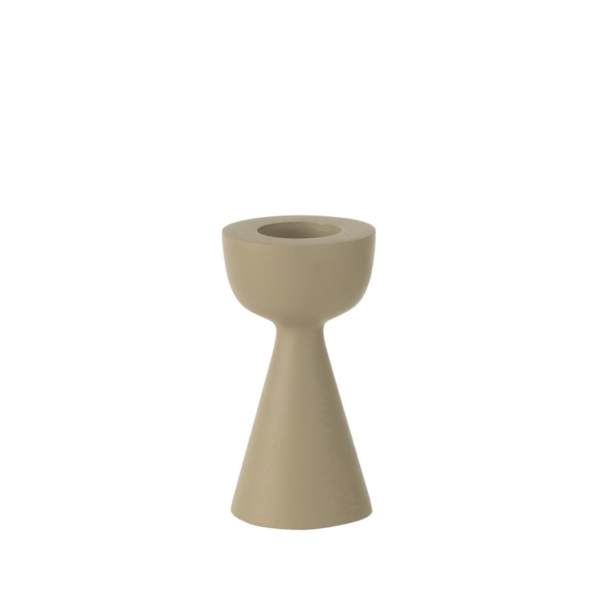 40775 Kaarshouder Kegel Aluminium Beige Small Kaarshouder Kegel Aluminium Beige Small