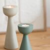 40776-A Kaarshouder Kegel Aluminium Beige Large