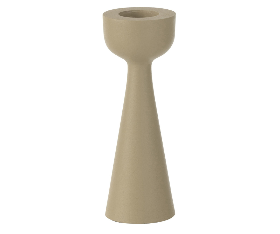 Kaarshouder Kegel Aluminium Beige Large