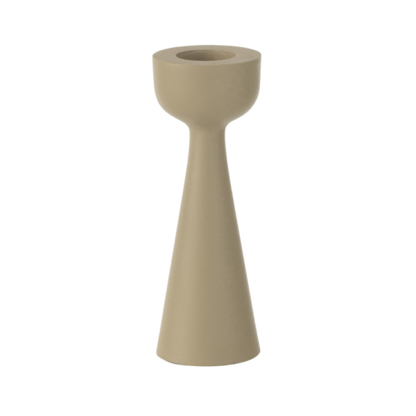 40776 Kaarshouder Kegel Aluminium Ivoor Large Kaarshouder Kegel Aluminium Beige Large