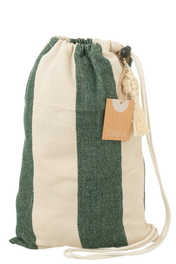 51608-2.jpg Gestreepte Hangmat Groen/Beige