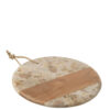 59014-0.jpg Ronde Borrelplank van Marmer en Acaciahout