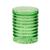 63309 6 Geribbelde Drinkglazen Groen Set van 6 Geribbelde Drinkglazen Groen