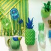 63313-A Set van 6 Geribbelde Drinkglazen Groen