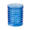63313 Geribbeld Drinkglas Kobaltblauw Set van 6 Geribbelde Drinkglazen Kobaltblauw
