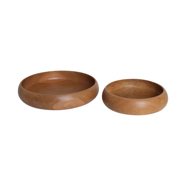 Teakhouten schaal groot - Ø 37 cm