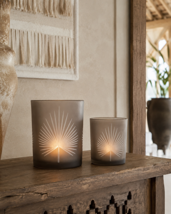 Waxinelichthouder Palm Beige Waxinelichthouder Palmblad Beige M