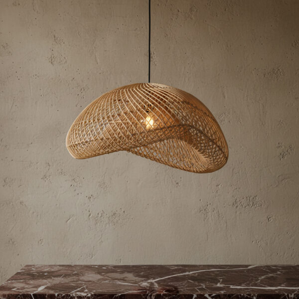 Maze rotan hanglamp organisch L - Ø 57 x 31 cm