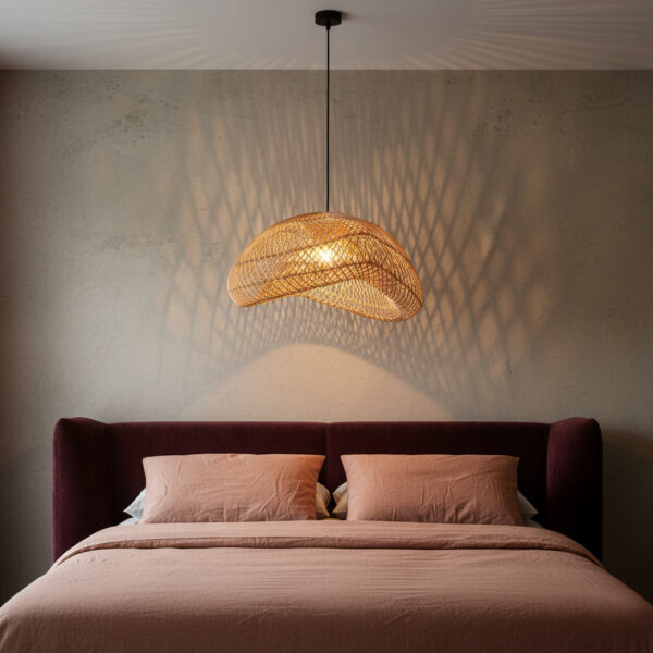 Maze rotan hanglamp organisch L - Ø 57 x 31 cm