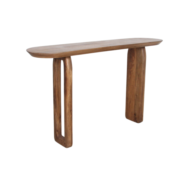 TAMW00050-1.png Bullnose mangohouten bijzettafel bruin - 140 x 35 x 80 cm