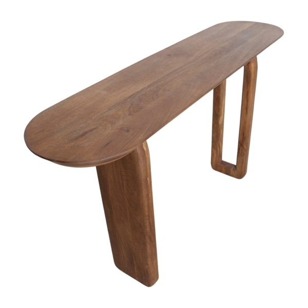 TAMW00050-10.png Bullnose mangohouten bijzettafel bruin - 140 x 35 x 80 cm