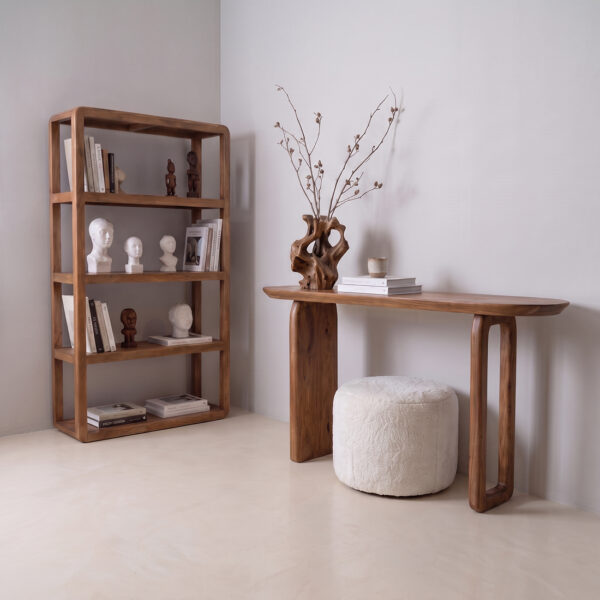 TAMW00050-4.jpg Bullnose mangohouten bijzettafel bruin - 140 x 35 x 80 cm