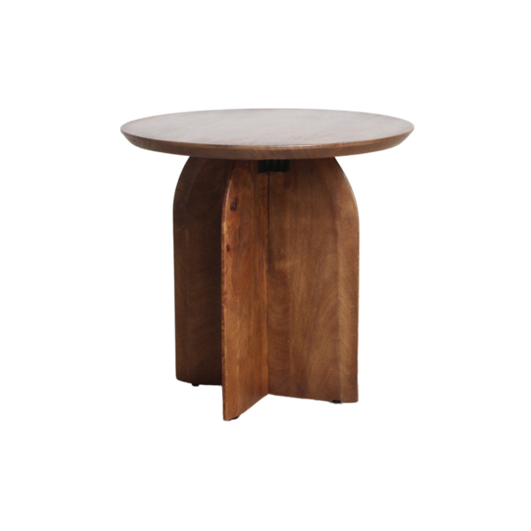 Bullnose bijzettafel met kruisvoet Ø 50 cm