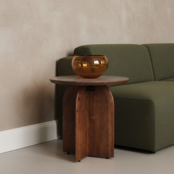 Bullnose bijzettafel met kruisvoet Ø 50 cm