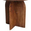 Bullnose bijzettafel met kruisvoet Ø 50 cm