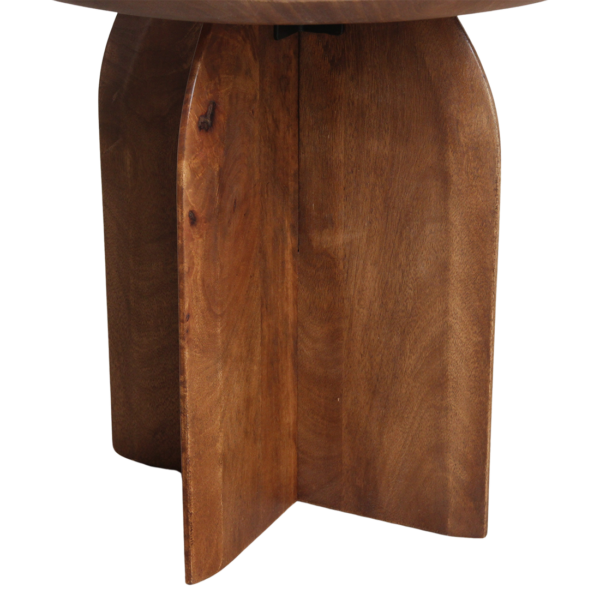 Bullnose bijzettafel met kruisvoet Ø 50 cm