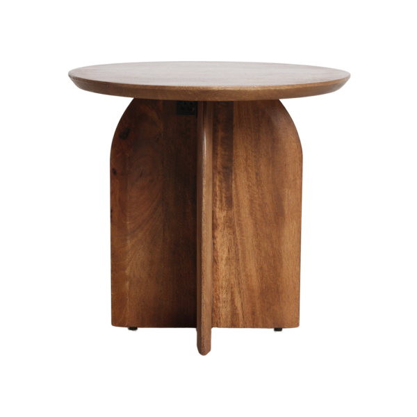 Bullnose bijzettafel met kruisvoet Ø 50 cm