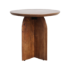 Bullnose bijzettafel met kruisvoet Ø 50 cm
