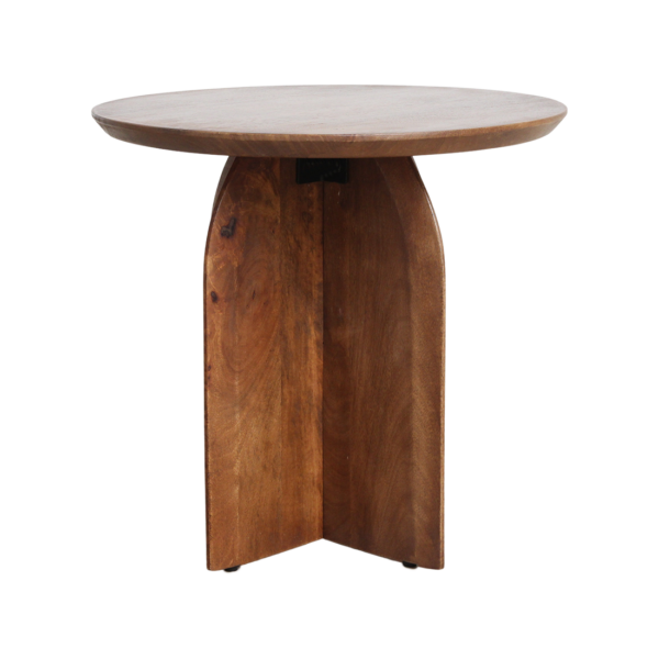 Bullnose bijzettafel met kruisvoet Ø 50 cm