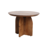 Bullnose mangohouten bijzettafel - cross Ø 55 cm