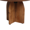 Bullnose mangohouten bijzettafel - cross Ø 55 cm