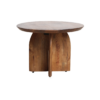 Bullnose mangohouten bijzettafel - cross Ø 55 cm