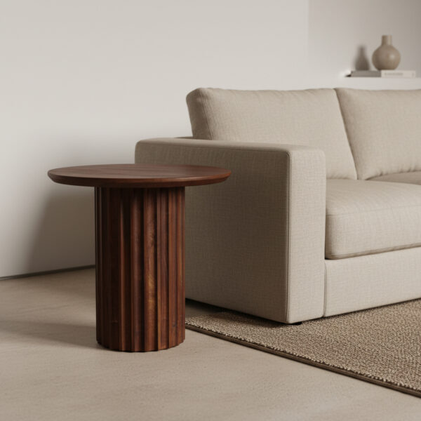 TAMW00080-1.jpg Bullnose bijzettafel bruin Ø 50 cm