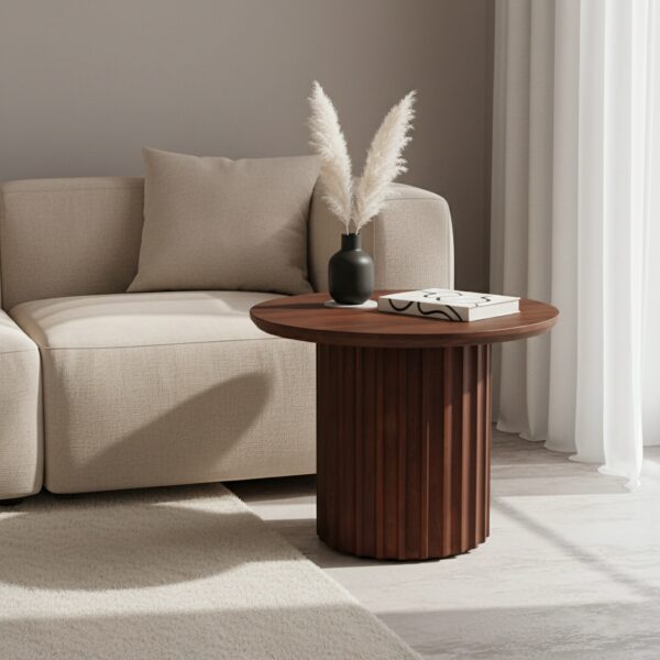 TAMW00080A-1.jpg Bullnose Bijzettafel Bruin Ø 55 cm