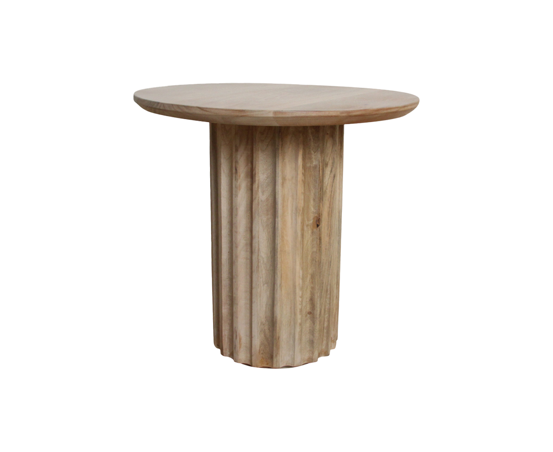 TAMW00081-0.png Bullnose bijzettafel Reversed Fluted naturel Ø 50 cm