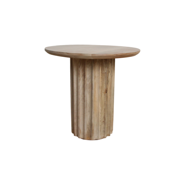 TAMW00081-0.png Bullnose bijzettafel Reversed Fluted naturel Ø 50 cm