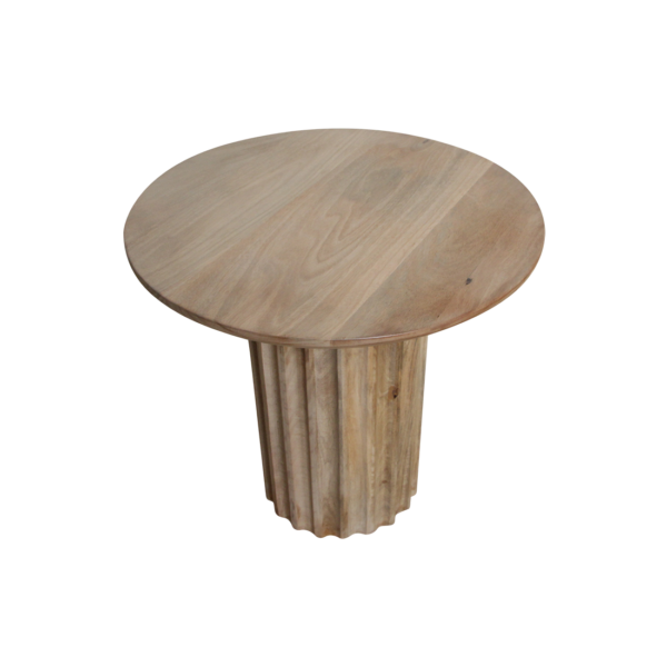 TAMW00081-2.png Bullnose bijzettafel Reversed Fluted naturel Ø 50 cm