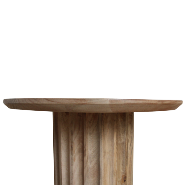 TAMW00081-6.png Bullnose bijzettafel Reversed Fluted naturel Ø 50 cm