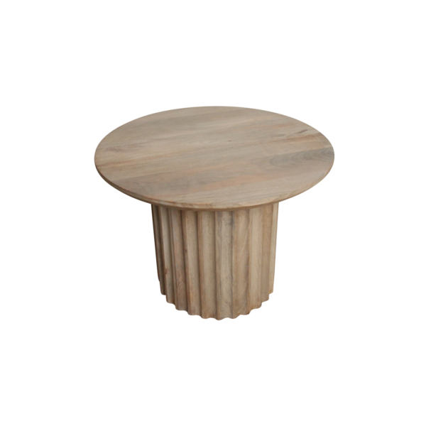TAMW00081A-2.png Bijzettafel Bullnose Reversed Fluted naturel Ø 55 cm