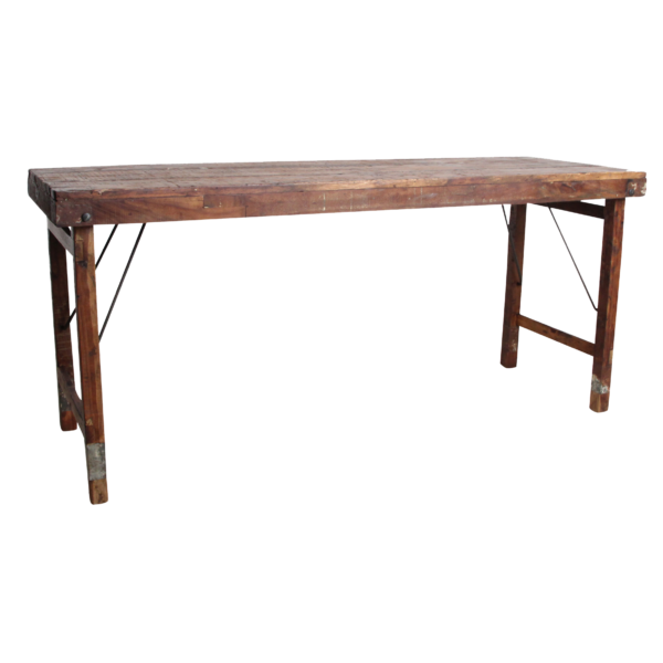 TAOW00092-0.png Inklapbare vintage eettafel - gerecycled hout - 173 x 60 x 76 cm