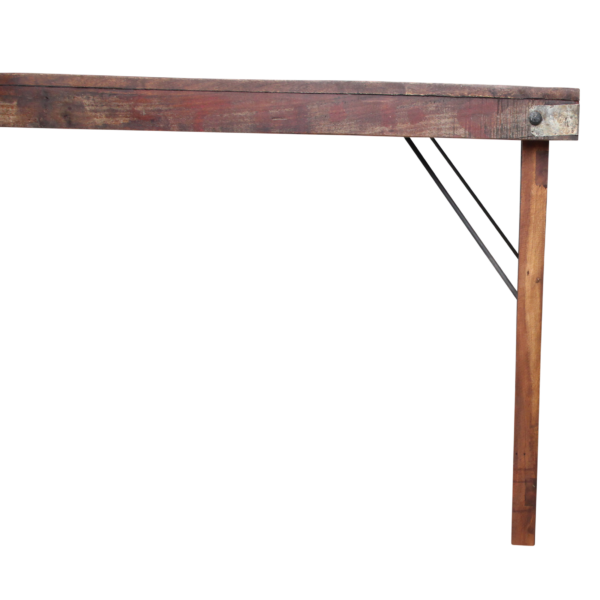 TAOW00094D-9.png Inklapbare vintage eettafel - gerecycled hout - 165 x 75 x 76 cm