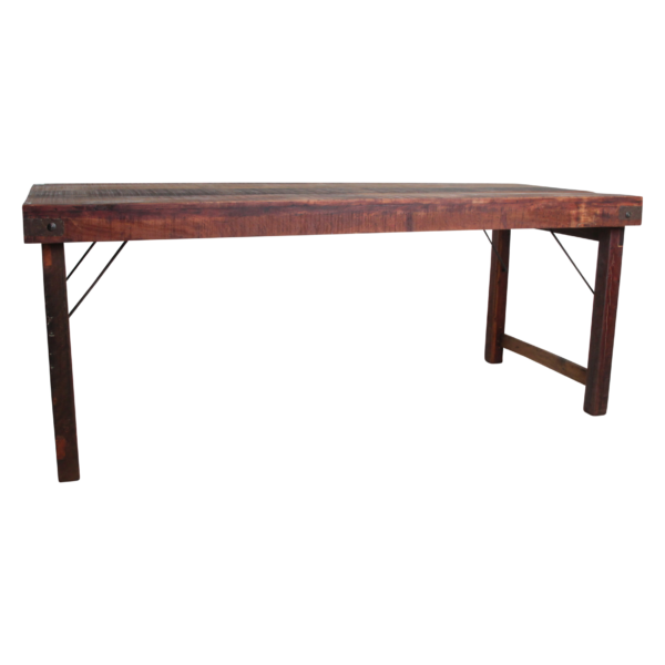 TAOW00094DXL-0.png Inklapbare vintage eettafel XL - Gerecycled hout - 190x80x76 cm