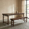 TAOW00094DXL-1.jpg Inklapbare vintage eettafel XL - Gerecycled hout - 190x80x76 cm