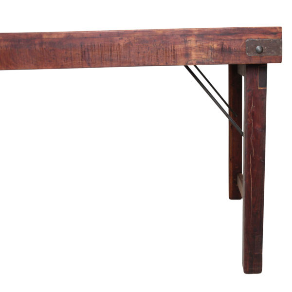 TAOW00094DXL-2.png Inklapbare vintage eettafel XL - Gerecycled hout - 190x80x76 cm