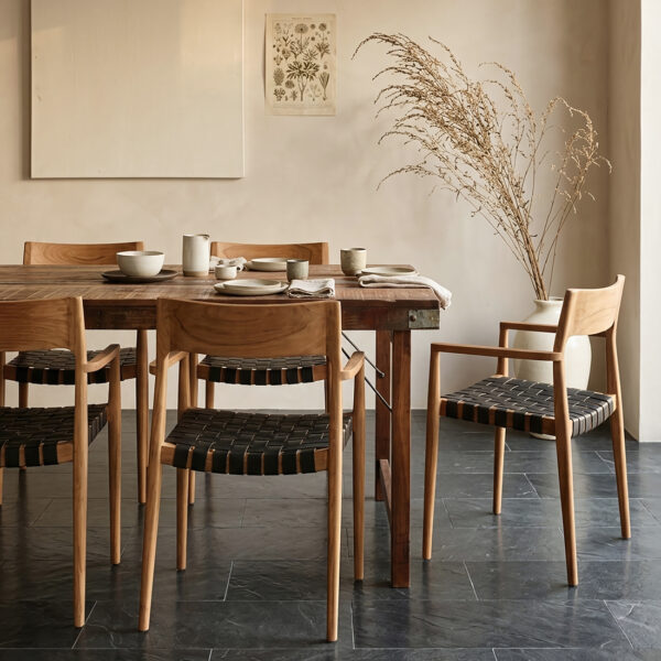 TAOW00094DXL-7.jpg Inklapbare vintage eettafel XL - Gerecycled hout - 190x80x76 cm