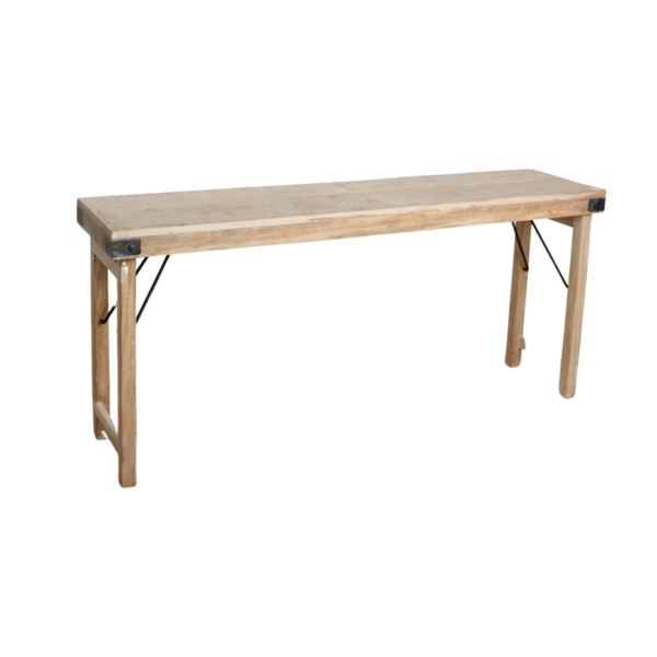 TAOW00098-0.png Witgewassen inklapbare wandtafel/consoletafel - 170x40x76 cm