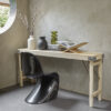 TAOW00098-1.jpg Witgewassen inklapbare wandtafel/consoletafel - 170x40x76 cm