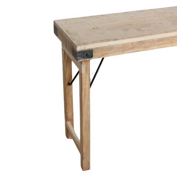 TAOW00098-2.png Witgewassen inklapbare wandtafel/consoletafel - 170x40x76 cm