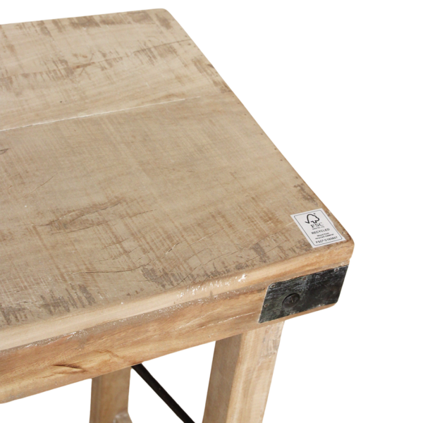 TAOW00098-4.png Witgewassen inklapbare wandtafel/consoletafel - 170x40x76 cm