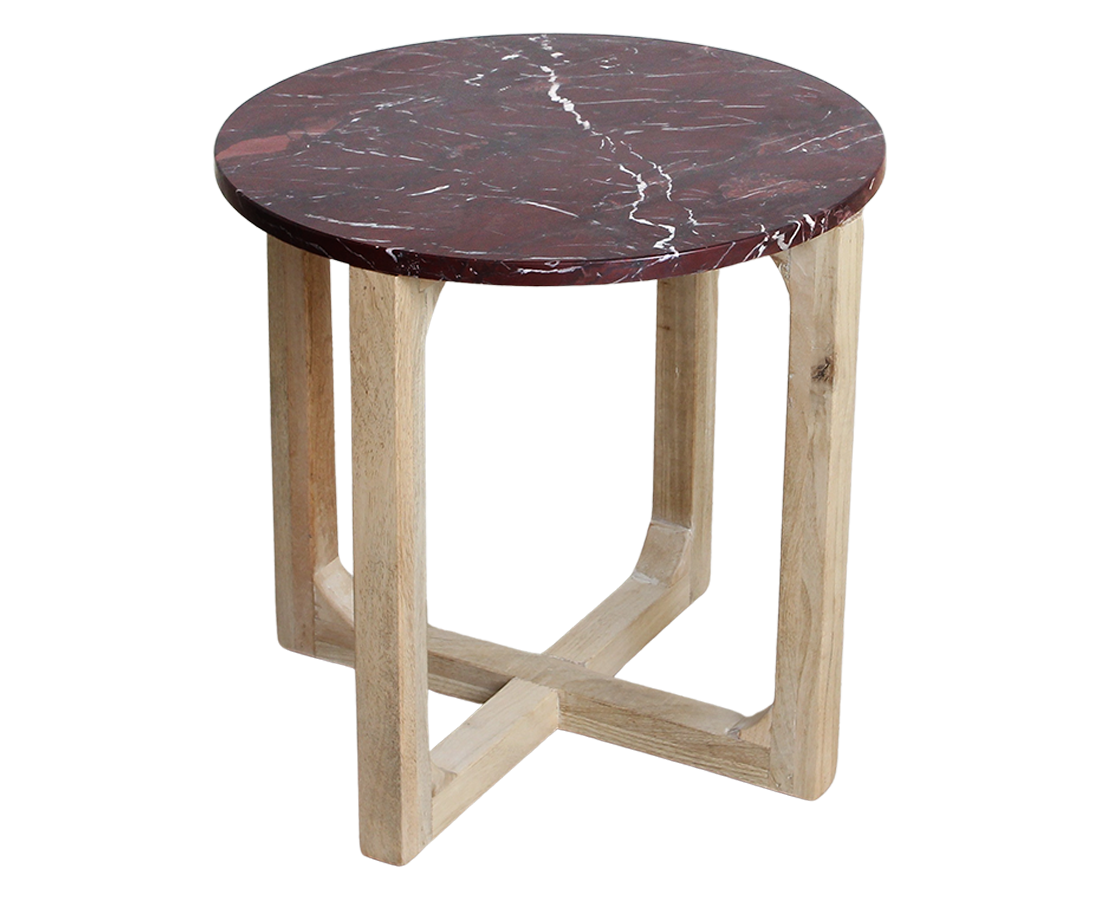 Marmeren bijzettafel Cherry - 50x50x50 cm