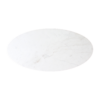 Ovale marmeren salontafel - Wit - 120x60x38 cm
