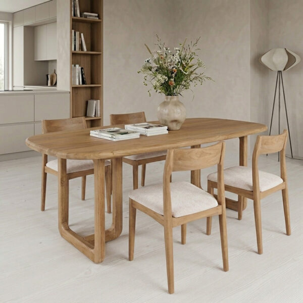 TATW00101-1.jpg Teakhouten Eettafel Invierno - 200 cm