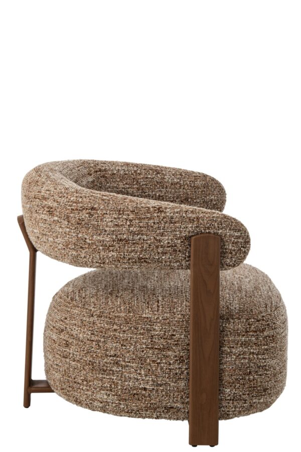 265902-1.jpg Bruine Ronde Fauteuil J-line