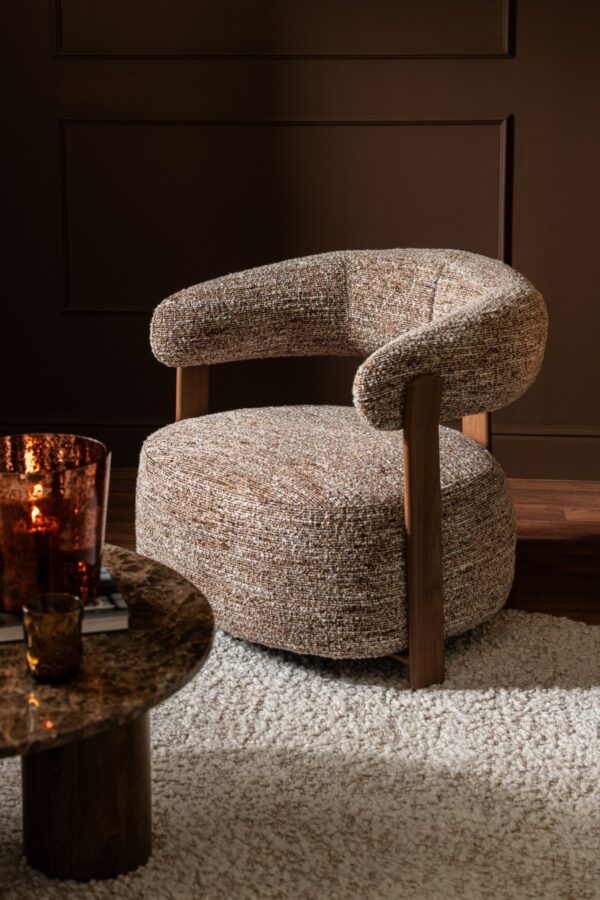 265902-6.jpg Bruine Ronde Fauteuil J-line
