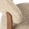Beige Ronde Bouclé Fauteuil J-line