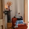 266304-4.jpg Loungestoel Gecomprimeerd schuim Roestbruin J-line